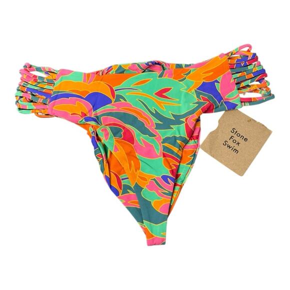 Stone Fox Swim Simone‎ Bikini Bottom in Stained Glass Print XL NWT - Picture 4 of 10